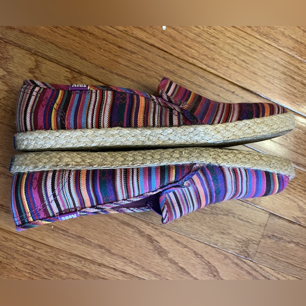 Keds Multi Stripe Slip On Espadrilles - Size 6.5 - Picture 4 of 7
